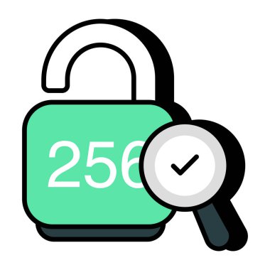 Arama kilidinin yaratıcı tasarım simgesi 