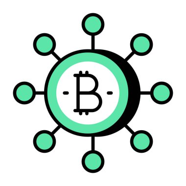 Bitcoin ağının premimium indirme simgesi 