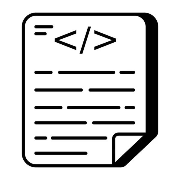 Unique Design Icon Coding File — Stock Vector