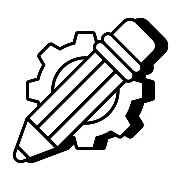 Edytowalna Ikona Projektowania Umiejętności Pisania — Wektor stockowy