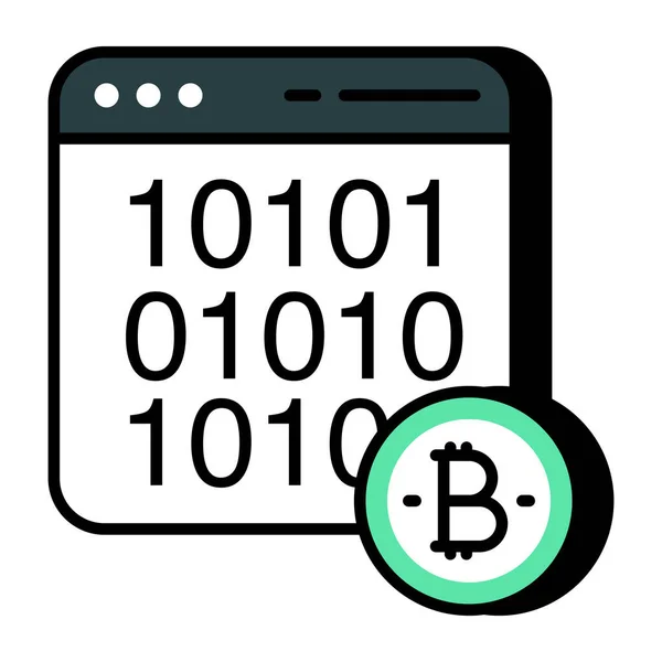 Ícone Design Site Bitcoin — Vetor de Stock