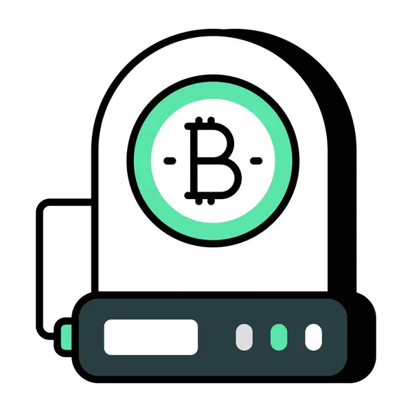 Ícone Design Editável Bitcoin — Vetor de Stock
