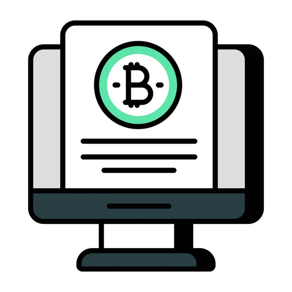 Kreative Design Ikone Der Bitcoin Datei — Stockvektor