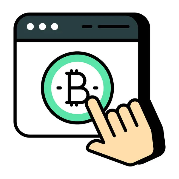 Ícone Design Moderno Site Bitcoin —  Vetores de Stock