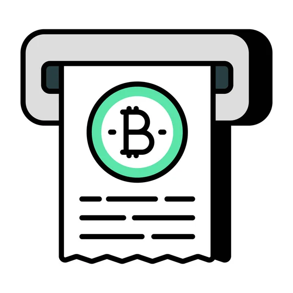 Ícone Design Criativo Fatura Bitcoin —  Vetores de Stock
