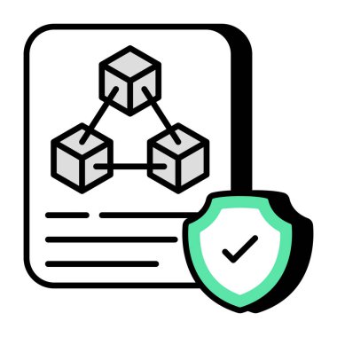 Güvenli engelleme zincirinin eşsiz bir tasarım simgesi