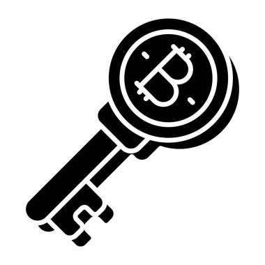 Bitcoin anahtarının vektör tasarımı 