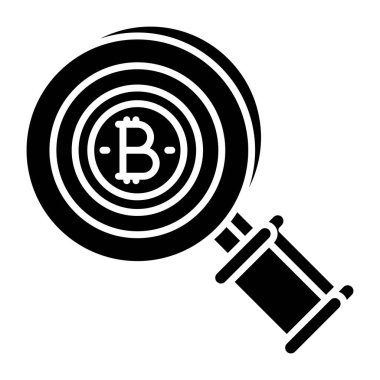 Bitcoin analizinin premimium indirme simgesi