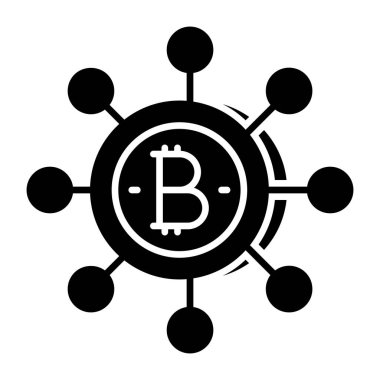 Bitcoin ağının premimium indirme simgesi 