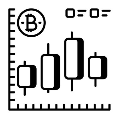 Bitcoin grafiğinin premium indirme simgesi 