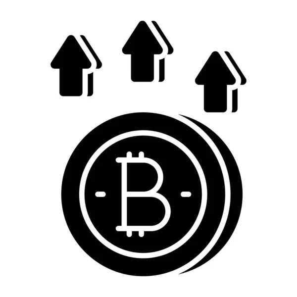 Design Icône Progrès Bitcoin — Image vectorielle