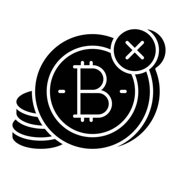 Icono Diseño Creativo Bitcoin — Vector de stock
