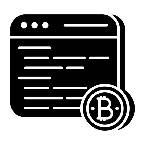 Trendiges Vektordesign Der Bitcoin Website — Stockvektor