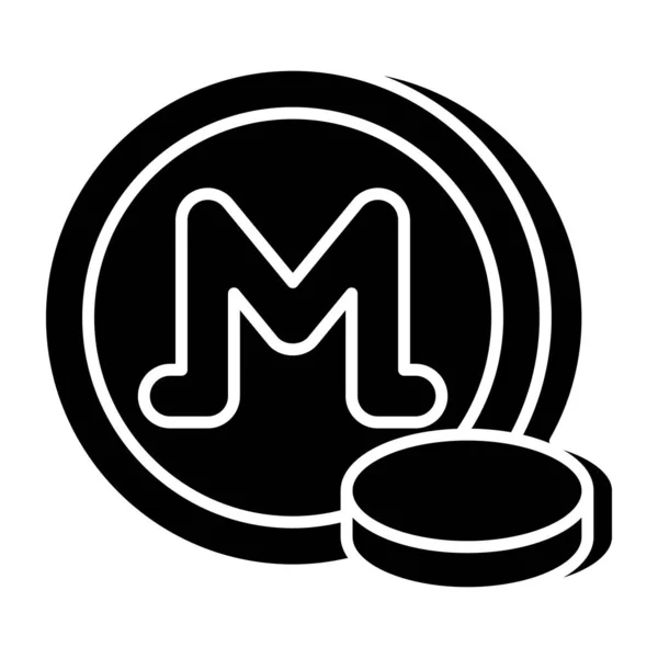 Perfekte Design Ikone Der Monero Münze — Stockvektor