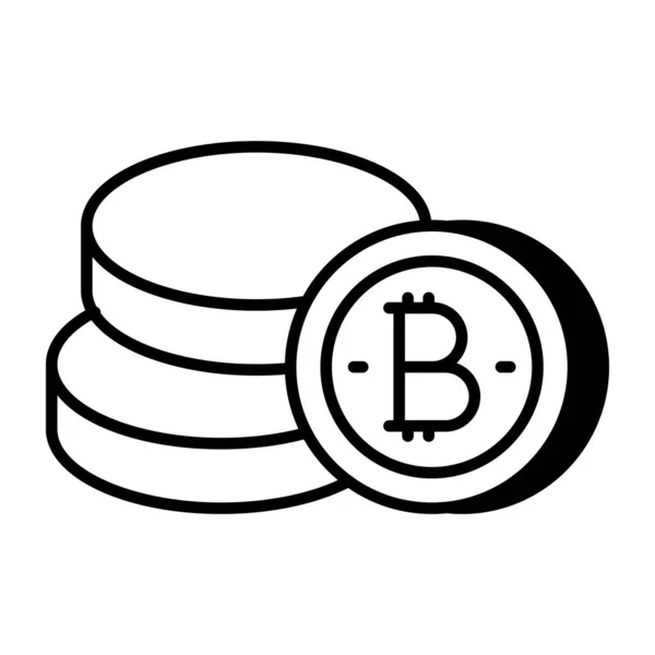 Σχεδίαση Εικονιδίων Των Bitcoins — Διανυσματικό Αρχείο