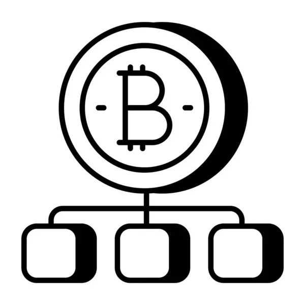 Icono Red Bitcoin Disponible Para Descarga Instantánea — Vector de stock