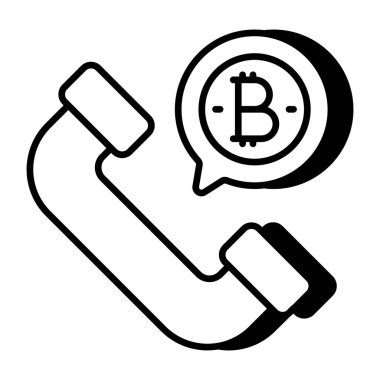 Bitcoin telekomünikasyonunun düzenlenebilir tasarım simgesi