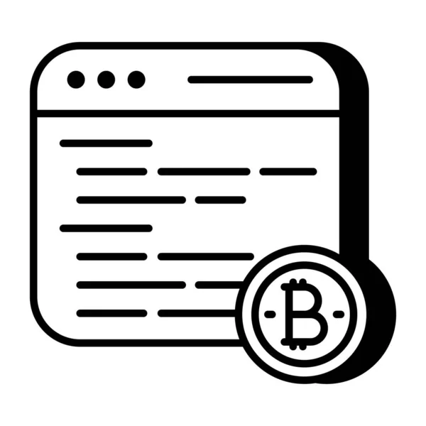 Модний Векторний Дизайн Веб Сайту Bitcoin — стоковий вектор