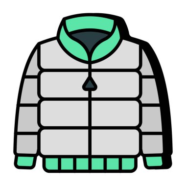 Düz dizaynlı kirpi ceketi simgesi 
