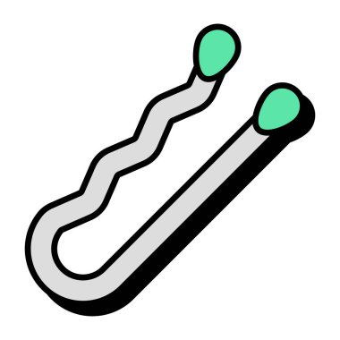 Güzel bir saç tokası tasarımı ikonu