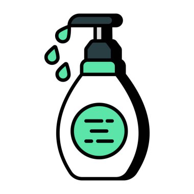 El dezenfektanının düz tasarım simgesi.