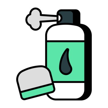 Saç spreyinin son moda vektör tasarımı