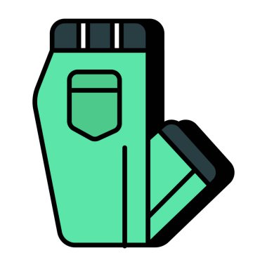 Katlanmış pantolonun düzenlenebilir tasarım simgesi