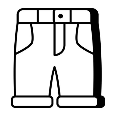 Şortun mükemmel tasarım simgesi 