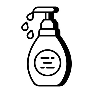 El dezenfektanının düz tasarım simgesi.