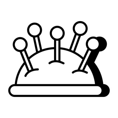 Moda tarzında iğne yastığı simgesi