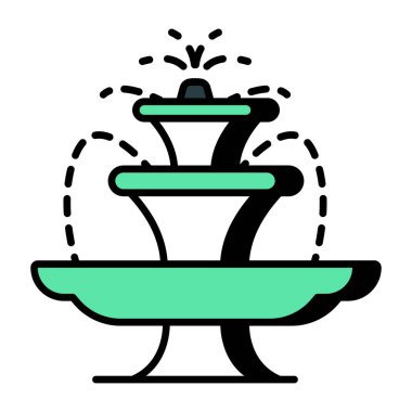 Su çeşmesinin vektör tasarımı