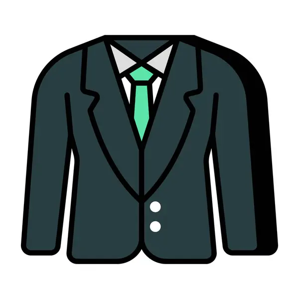 男性スーツのアイコンデザイン — ストックベクタ