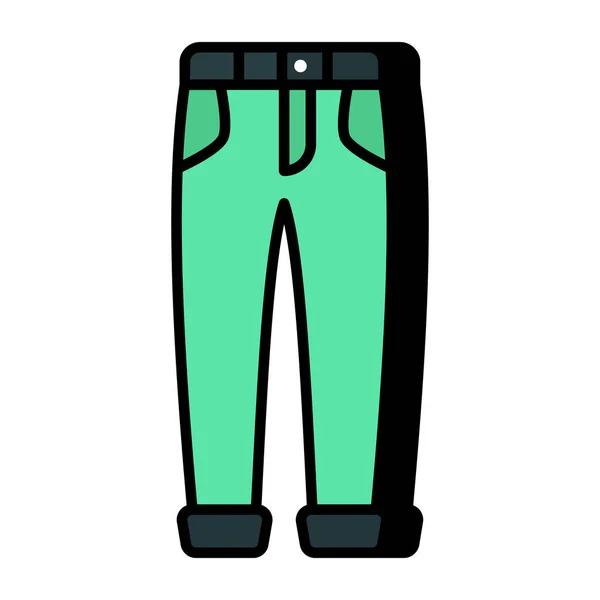 Icône Conception Modifiable Pantalon Fusée — Image vectorielle