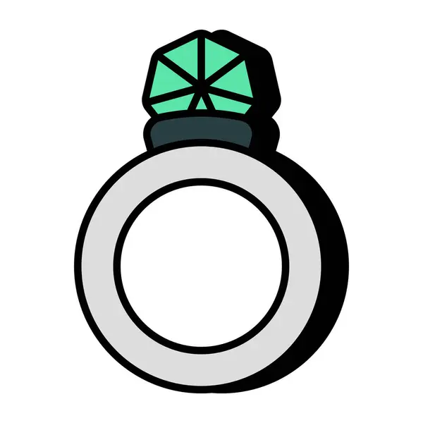 Premium Download Icon Diamond Ring — Stock Vector