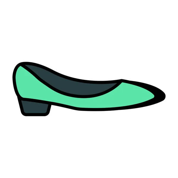 Beautiful Design Icon Flat Shoe — Stock Vector