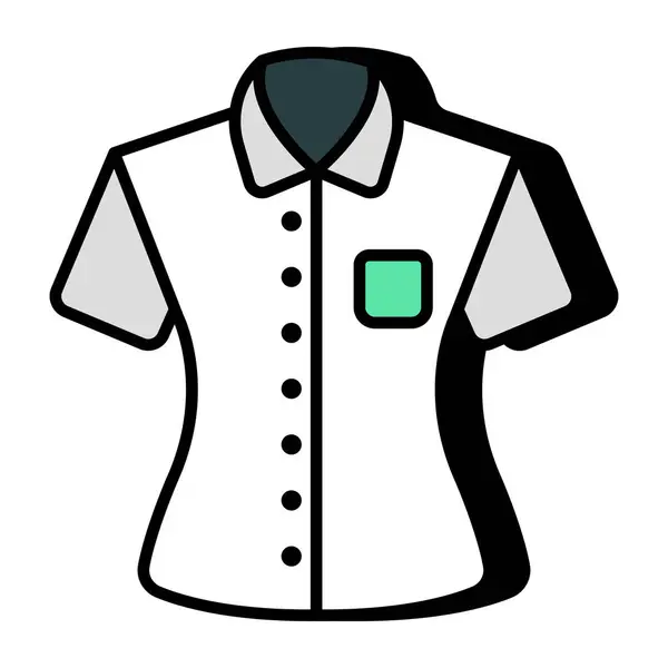 Icono Diseño Camisa Casual — Vector de stock