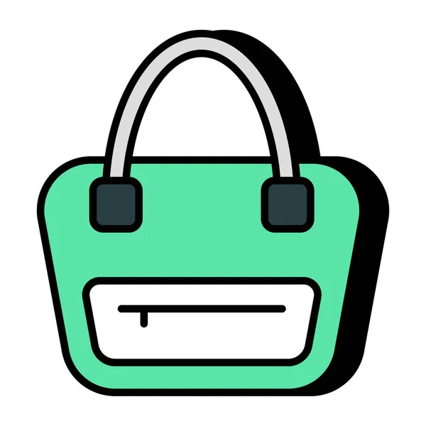 Ein Icon Design Der Handtasche Mit Editierbarer Qualität — Stockvektor