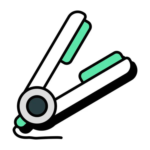 Ідеальна Іконка Дизайну Випрямлення Волосся — стоковий вектор