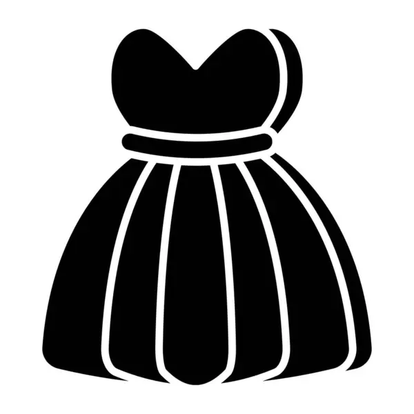 Icono Diseño Perfecto Vestido Princesa — Vector de stock
