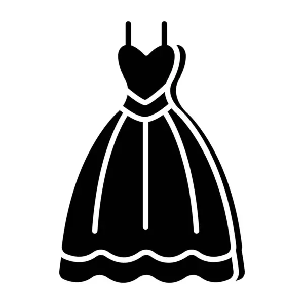 Idealny Projekt Ikona Sukni Party Wektor Sukienka — Wektor stockowy