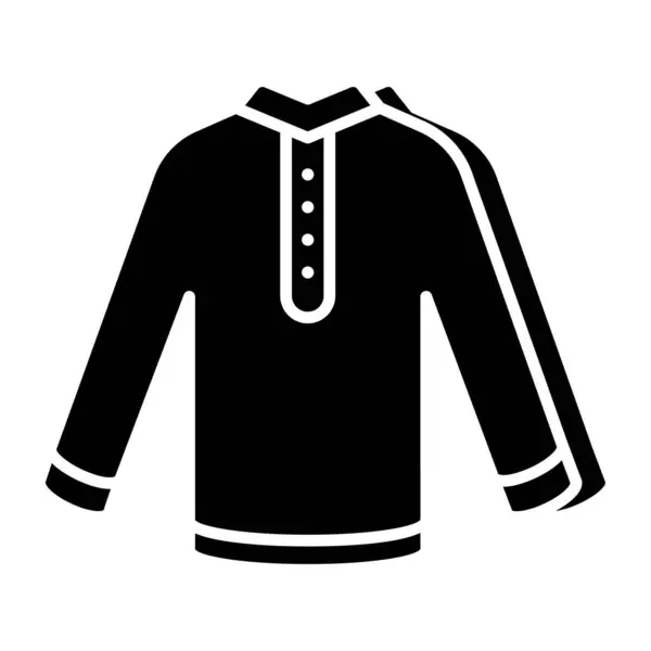 Ikon Design Lång Skjorta — Stock vektor