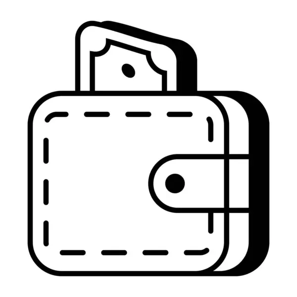 Perfekte Design Ikone Der Brieftasche — Stockvektor