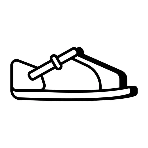 Vector Design Sandal Flat Icon — Stock Vector