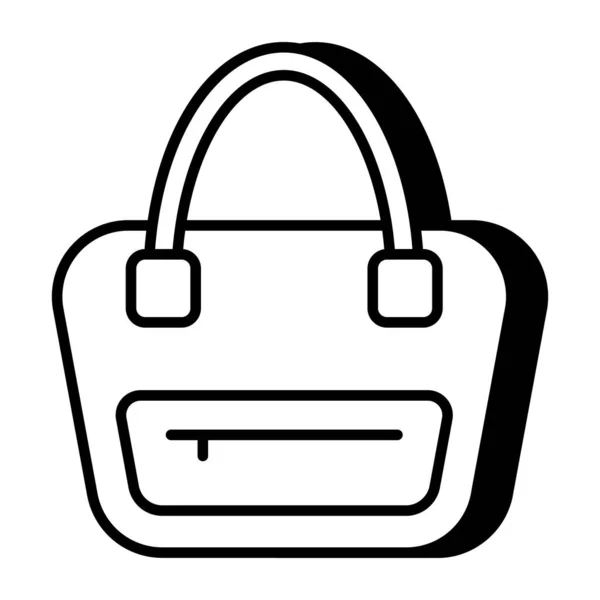 Ein Icon Design Der Handtasche Mit Editierbarer Qualität — Stockvektor