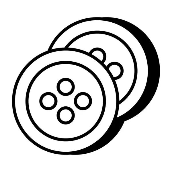 Концептуальная Икона Плоского Дизайна Швейных Кнопок — стоковый вектор