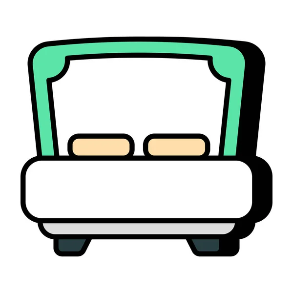 Premium Download Icon Bed — 스톡 벡터