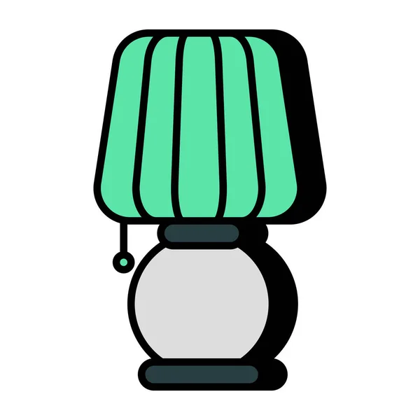 Modern Design Icon Table Lamp — Stock Vector