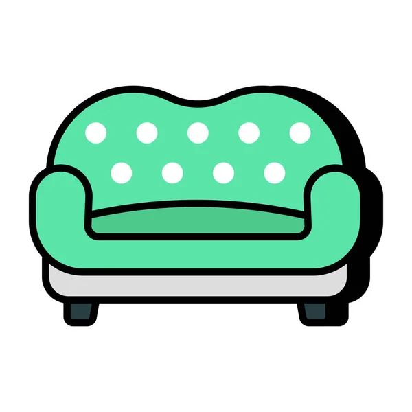 Modern Design Icon Sofa — Vettoriale Stock
