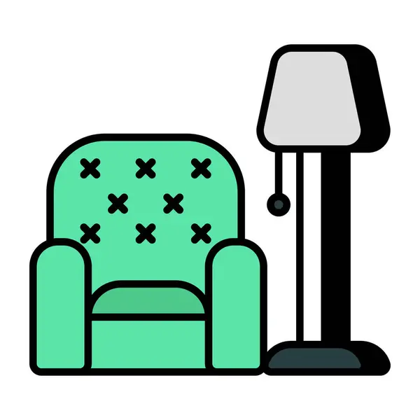 Modern Design Icon Sofa — Vettoriale Stock