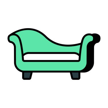 Modern design icon of sofa